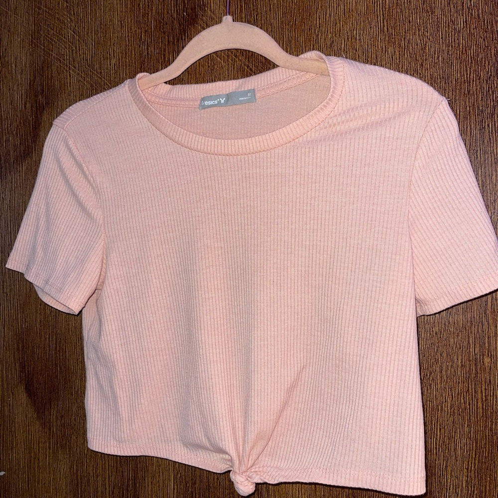 Pink cropped top